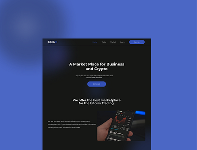 Landing page Crypto #dailyuichallenge branding design ui ui design uiux web