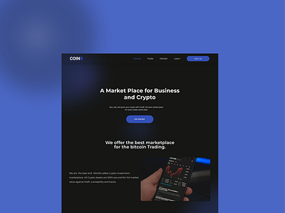 Landing page 
Crypto
#dailyuichallenge