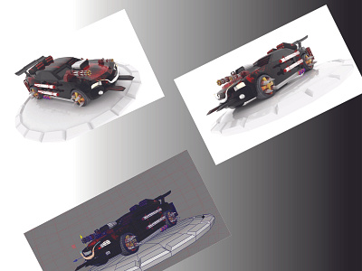 Death racer model. 3d maya modelling