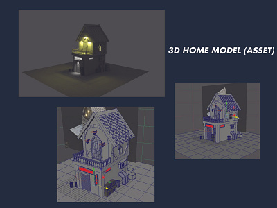 3D Model of home (asset) 3d design maya