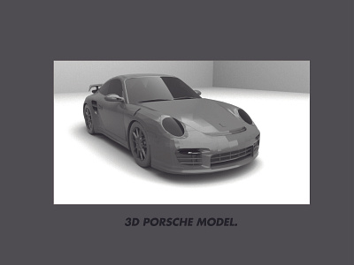 3D Porsche model. 3d design maya