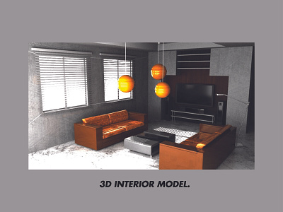 3D Interior Model. 3d branding design maya