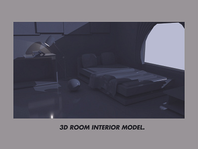 3D Room interior model. 3d design maya vector