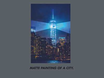 Matte painting of a city. design graphic design matte painting vector