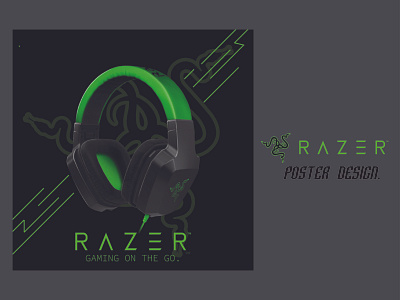 Razer poster design. design graphic design illustration vector