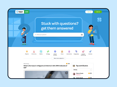 Toppr Ask - Landing Page answer edtech education question question and answer quora search