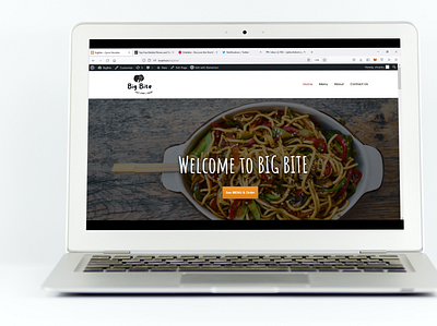 Big Bite - Fast-food ordering website homepage css elementor graphic design html php ui ux web design wordpress