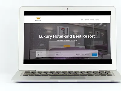 Emperor Hotel - Hotel booking website (Homepage) css design elementor html mobile ui web design