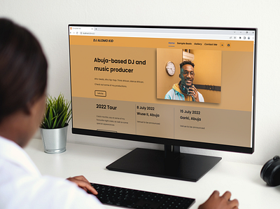 Landing page for DJ Alomo Kid's website css design elementor graphic design html illustration mobile ui web design