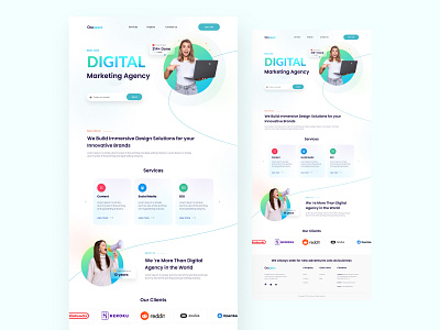 Digital Marketing Agency agency landing page app design design idea digital digital marketing graphic design home page it landing page logo practice ui uiux ux website