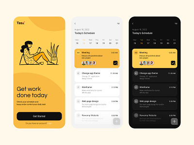 Task manager app app branding design design idea digital graphic design illustration schedule task manager time manage ui