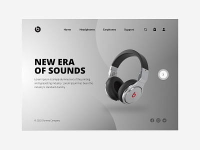 headphone website app branding design design idea digital graphic design headphone illustration landing page logo ui uxdesign vector website