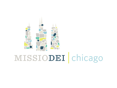 Logo Concept - Church Rebrand branding buildings chicago church city identity logo mosaic