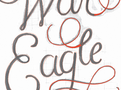 Christmas Gifts - In Progress eagle lettering sketch sports