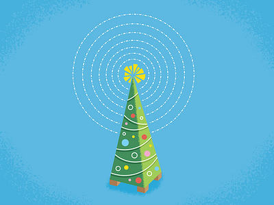 radio-christmas.png christmas illustration texture tree vector