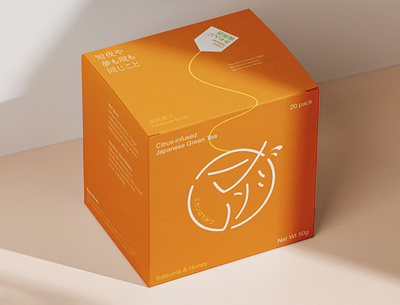 Teabox package design for Orenji Teahouse branding cafe citrus coffee design graphic design illustration illustrator logo orange packaging photoshop product tea teahouse