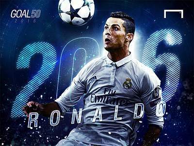 Ronaldo Memento award branding digital design art football goal 50 print prize ronaldo typography