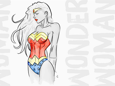 REBOUND: Wonder Woman brush illustrator marvel paint superhero wacom wonder woman