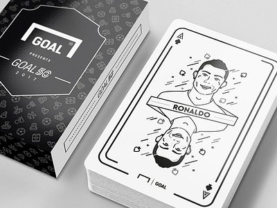 Goal 50 Playing Cards awards character deck football footballers goal illustration playing cards ronaldo