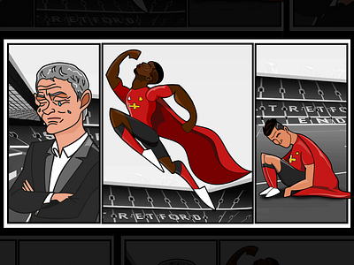 No place for Superheroes character coutinho design football illustration man utd manchester united pogba
