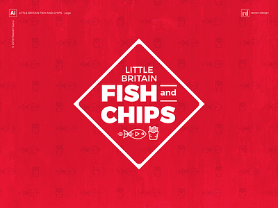 Little Britain Fish and Chips - Logo design branding chips design designer fish freelancer graphic design logo razvandesign