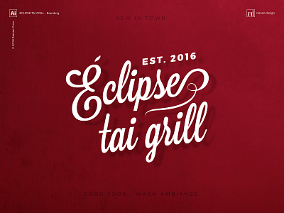 Éclipse tai grill - Branding - Shot 1 branding design designer designiasi grill logo razvandesign thai thaigrill