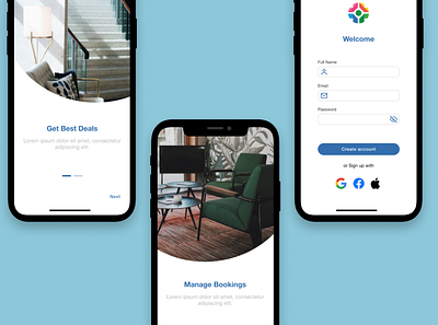 Onboarding of Hotel App app design hotel hotelapp onboarding ui ux