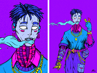 GUARDIAN - A Cyberpunk character design 2d art character design cyberpunk illustration