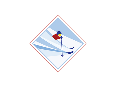 #dailylogochallenge 8 | 50 - ski mountain dailylogochallenge logo ski mountain skier