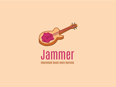 #dailylogochallenge 9 | 50 - streaming service dailylogochallenge guitar jam logo music streaming toast