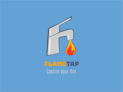 #dailylogochallenge 10 | 50 - flame logo control dailylogochallenge faucet fire logo tap water water droplet