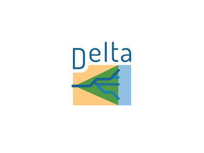 #dailylogochallenge 17 | 50 - geometric logo dailylogo dailylogochallenge delta geometric geometric logo river delta