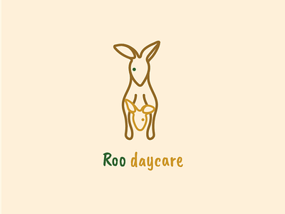 #dailylogochallenge 19 | 50 - kangaroo child dailylogo dailylogochallenge daycare kangaroo kid kindergarten logo