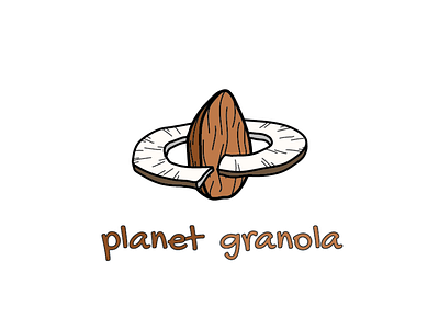 #dailylogochallenge 21 | 50 - granola logo almond coconut dailylogo dailylogochallenge granola logo ring