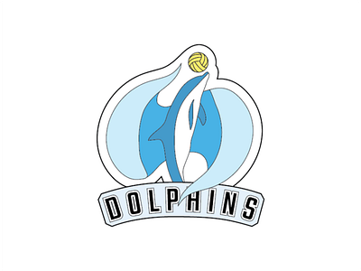 #dailylogochallenge 32 | 50 - sports team logo ball dailylogo dailylogochallenge dolphin logo sports team sports team logo water polo