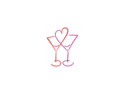 #dailylogochallenge 41 | 50 - dating app dailylogo dailylogochallenge dating app glass heart logo
