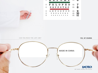 Eyeglasses branding design print ads
