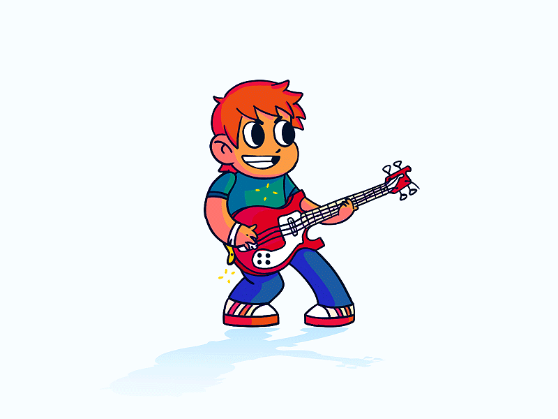 Scott Pilgrim animation character character design cute frame by frame gif graphic design illustration motion motion graphics