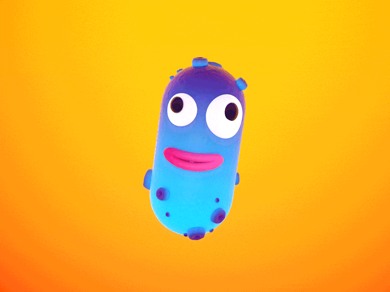 Bacteria 3d animation bacteria blob character cinema 4d design gum