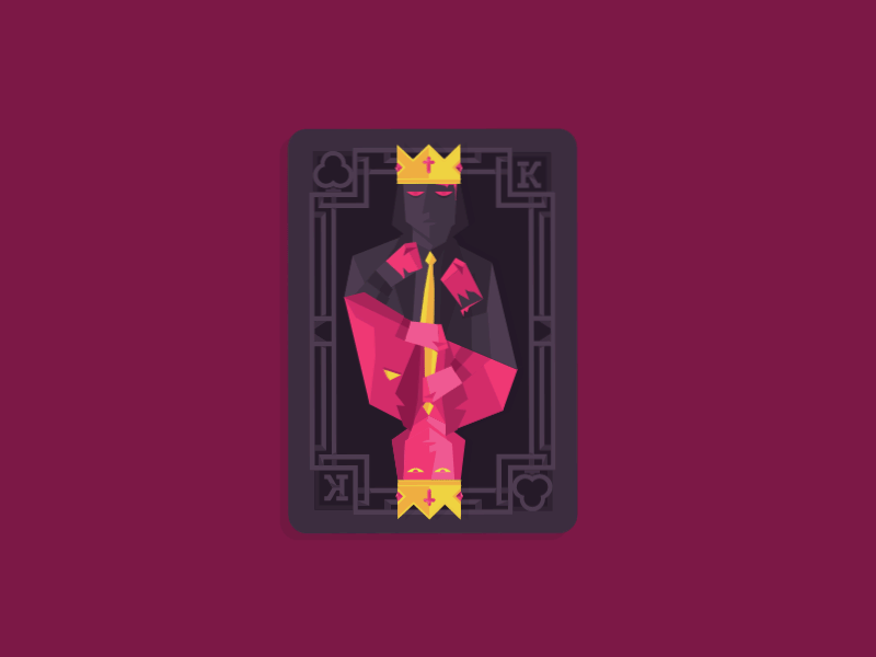 King of clubs: Macbeth animation cards design graphic design illustration macbeth playing cards shakespeare
