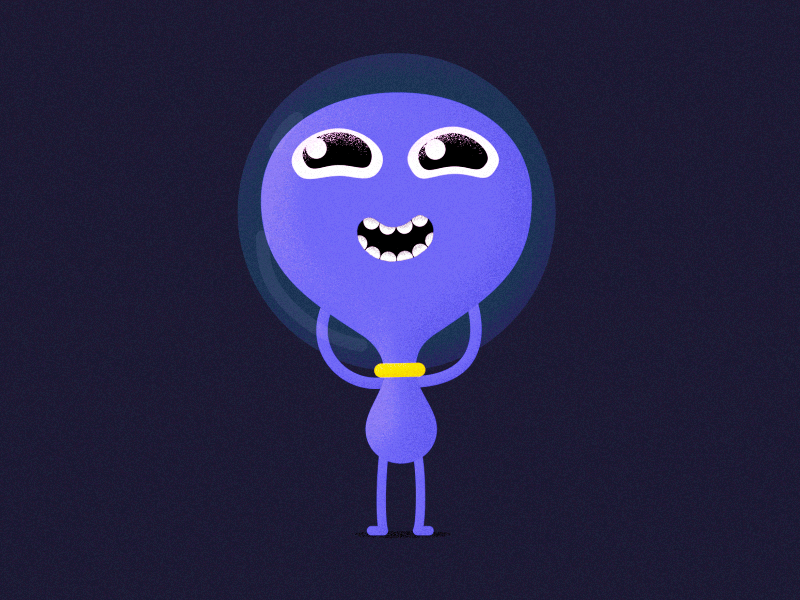 Shake that extraterrestrial ass! ae after effects alien animation character character design dance gif happy illustration illustrator motion