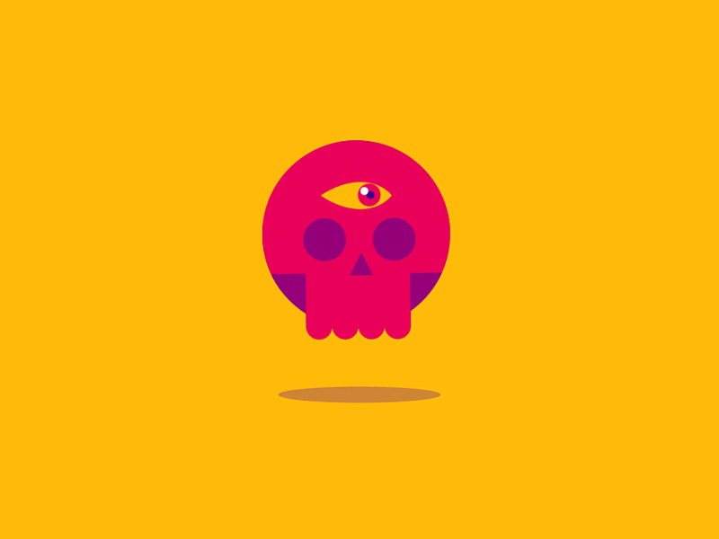 💀 after effects animation eye fluid illustration skull