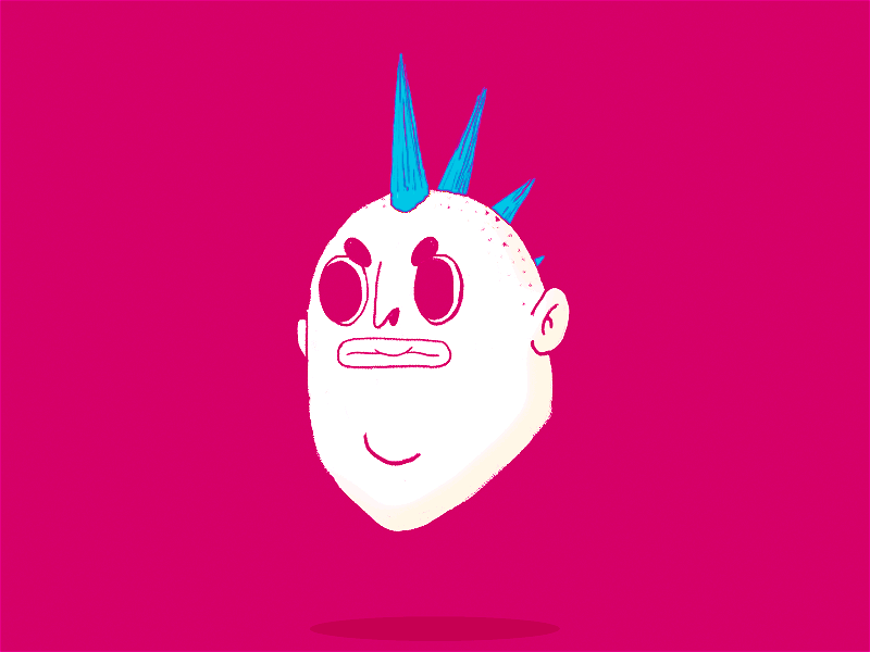 Puke Punk 🤮 animation frame by frame head illustration puke punk traditional animation