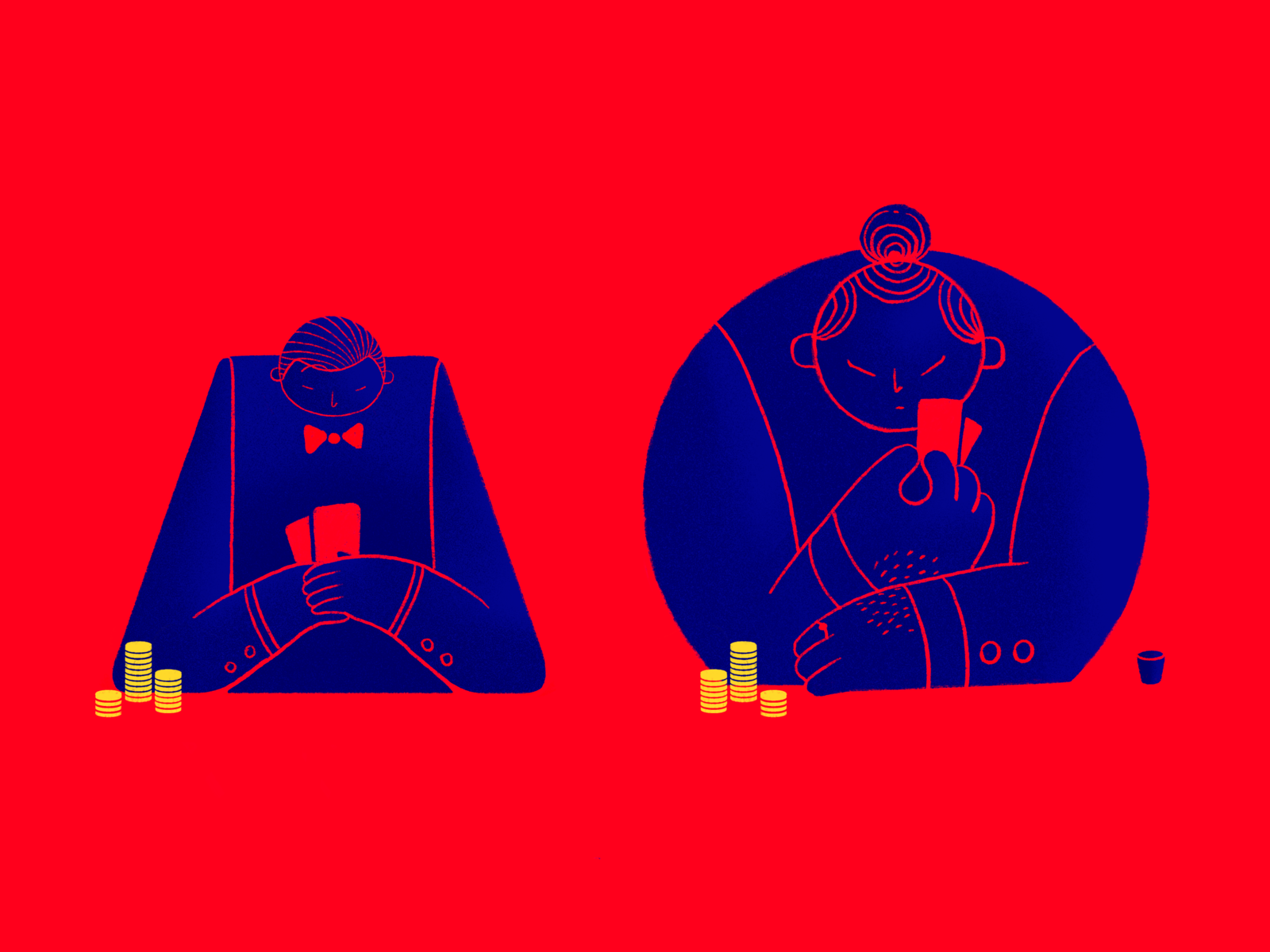 Poker players casino character character design design graphic design illustration illustrator pencil poker procreate