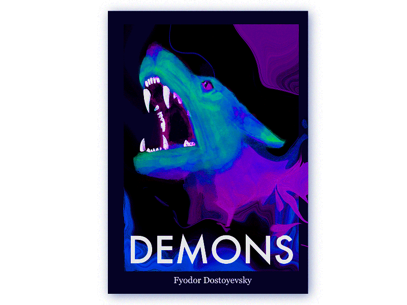 Demons - book cover 👺 book art book covers demon design devil graphic design illustration wolf