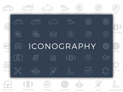 Iconography- Car Icon Set