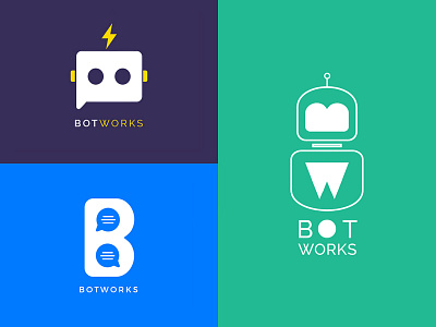 BotWorks logo concept | Chatbot platform