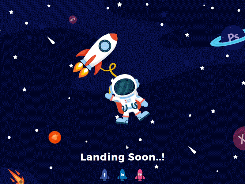 Shaaz Malik | Coming Soon Page comingsoon css animations landing soon lunching soon mouseover website design