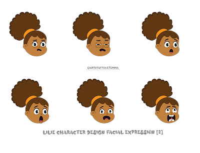 Lilie Facial Expressions 2d character design design illustration illustrator