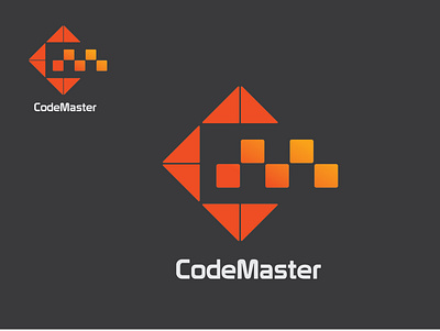 CodeMaster, a full stack web developer company. branding logo